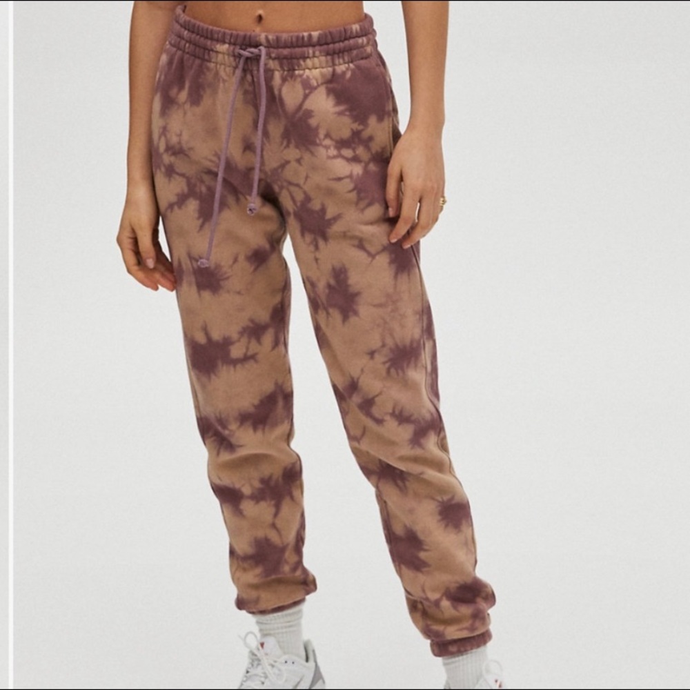 Bundle of 2 TNA ARITZIA Boyfriend Sweatpants | Tie Dye & Blue | Classic Fleece M